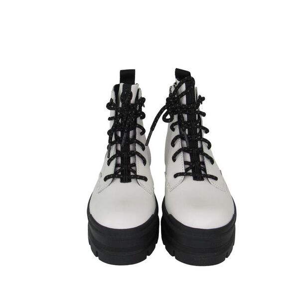 UGG Women's Sidnee Leather Combat Lace Up Boots in White SZ US 6 UK 4 - Picture 2 of 8